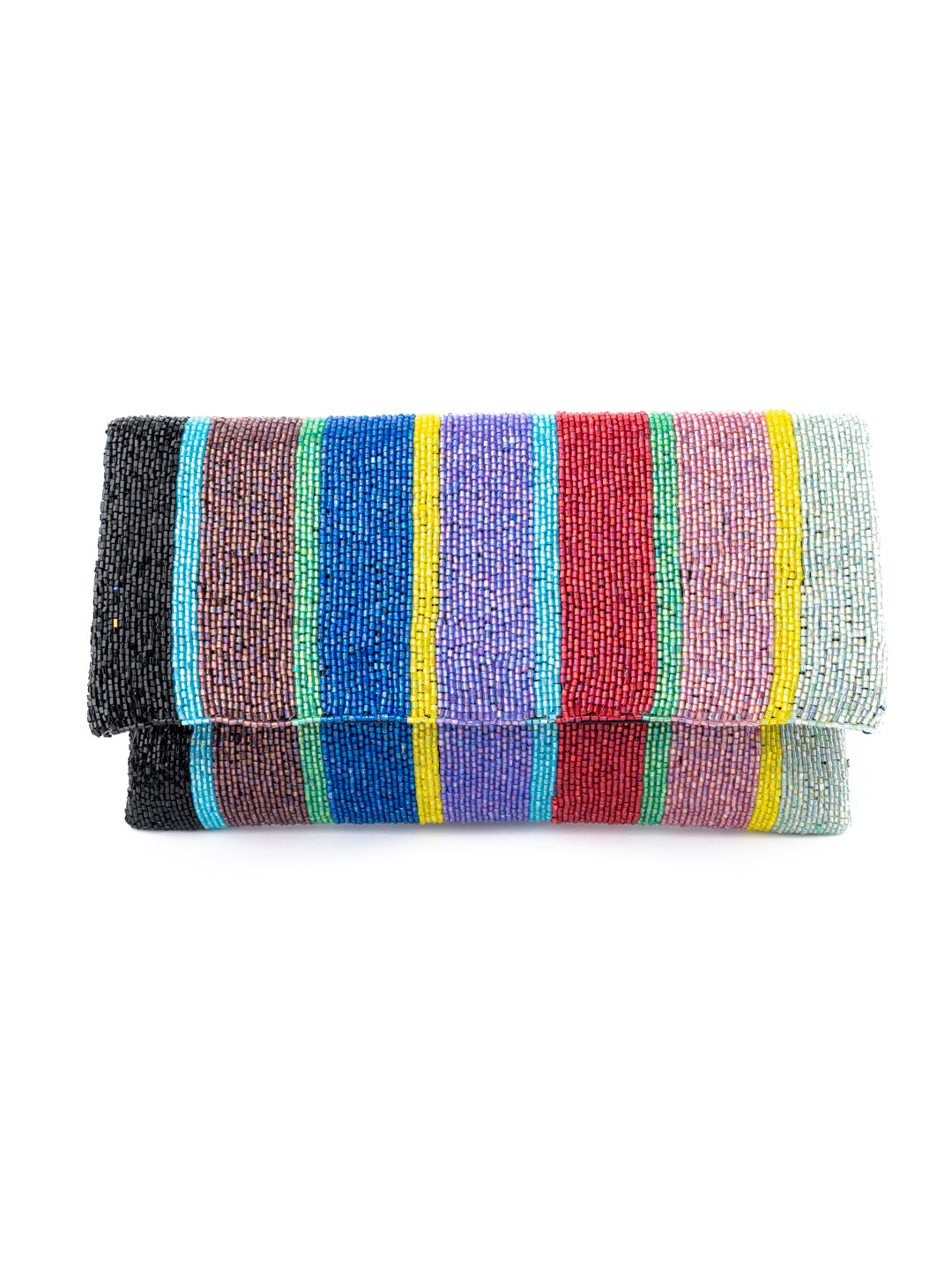 NR By Nidhi Rathi Purple Red Embellished Envelope Clutch