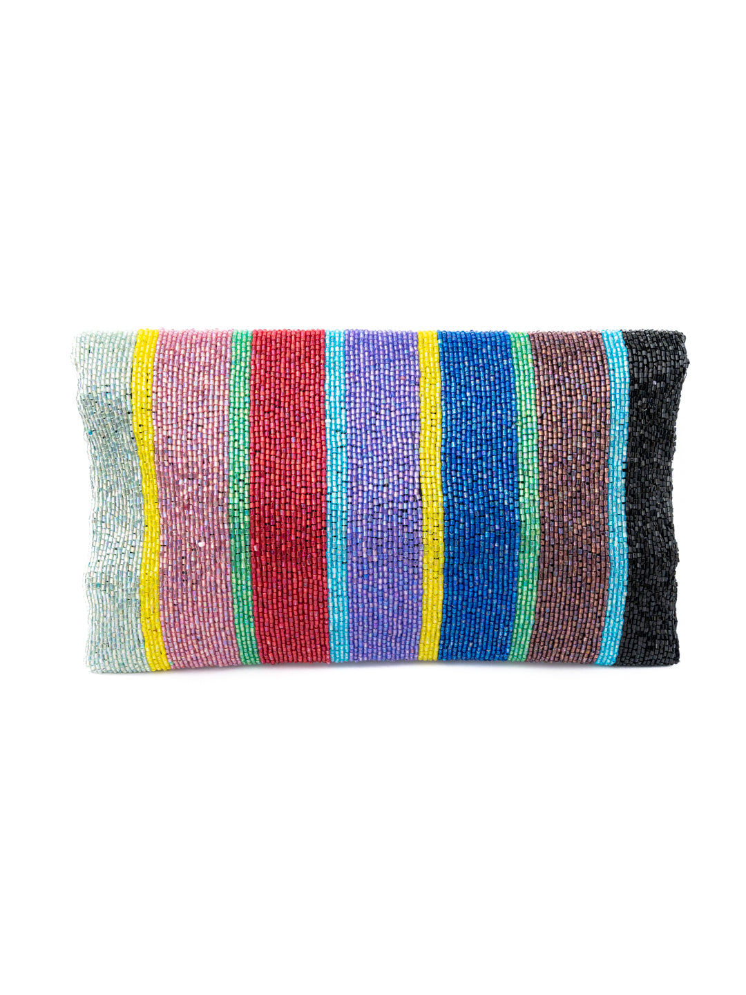 NR By Nidhi Rathi Purple Red Embellished Envelope Clutch