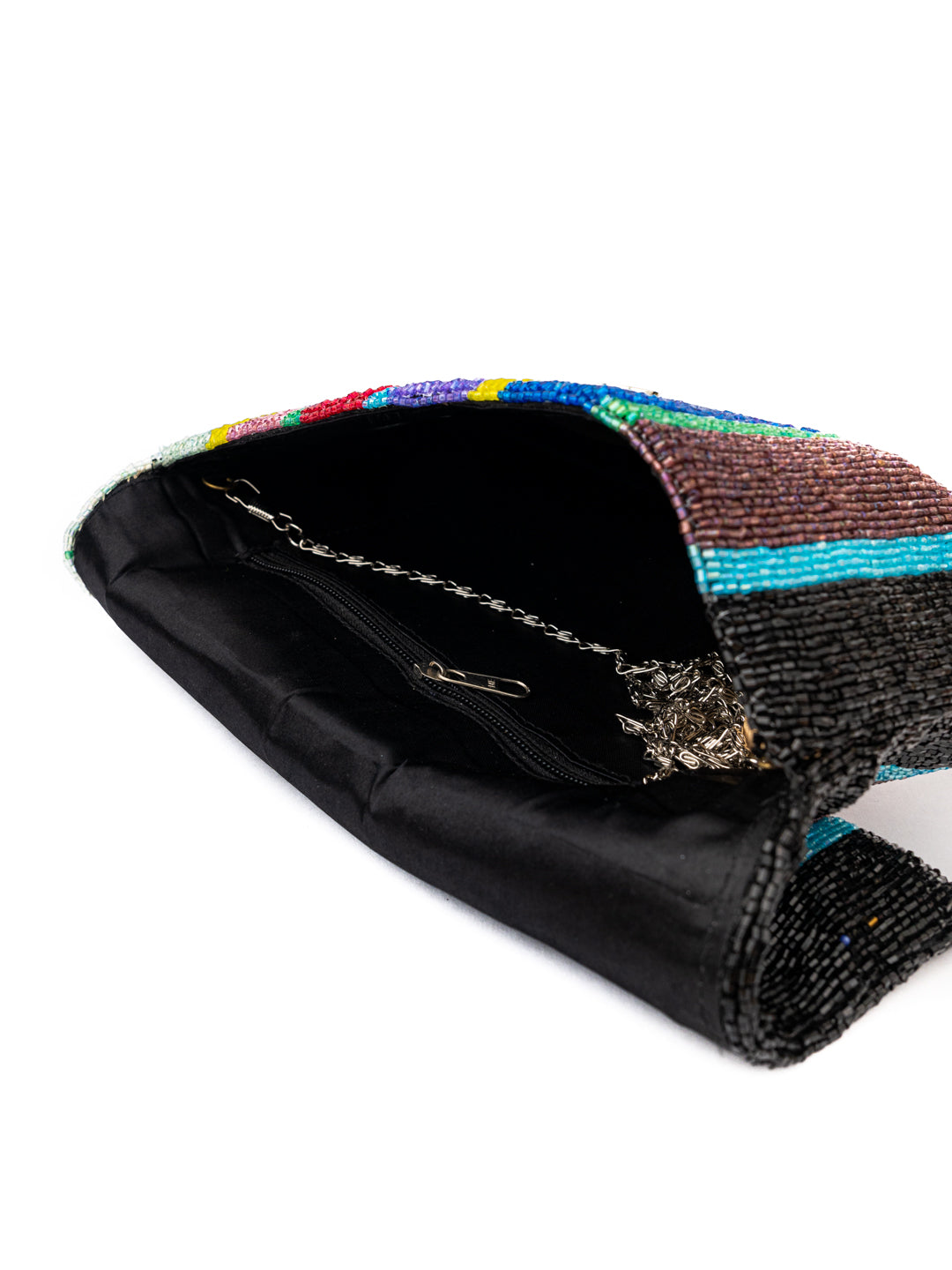 NR By Nidhi Rathi Purple Red Embellished Envelope Clutch