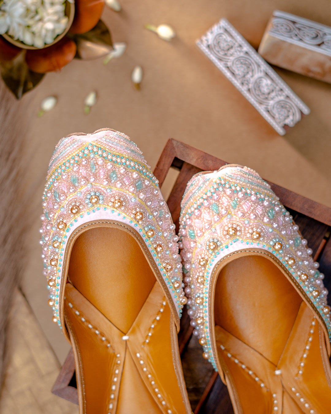 NR By Nidhi Rathi Women Embroidered Mojaris Flats