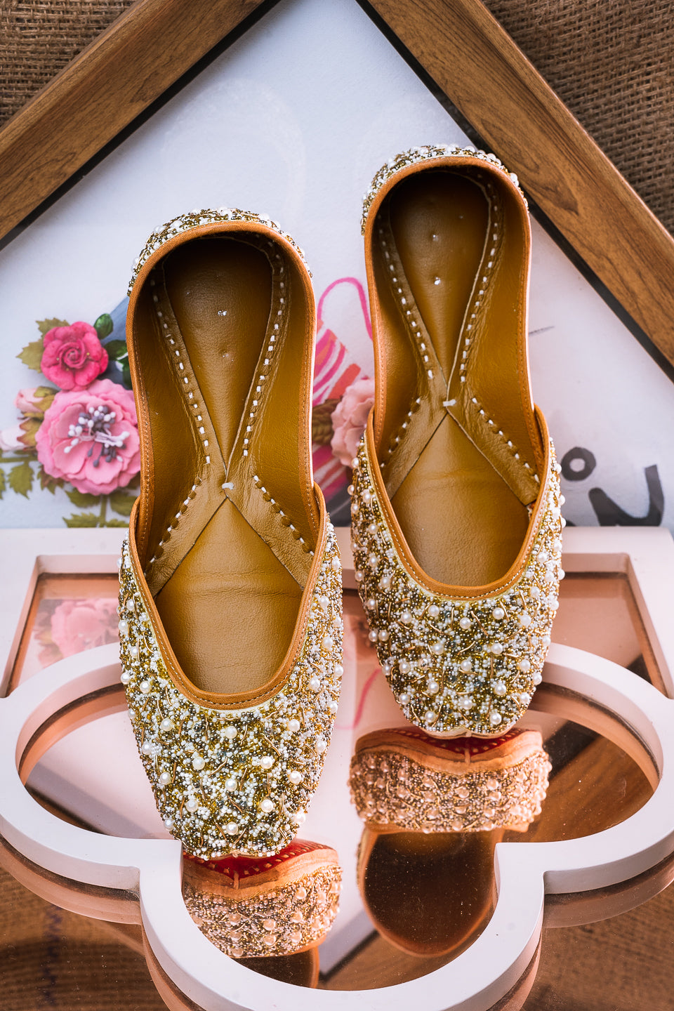 NR By Nidhi Rathi Embellished Ethnic Mojaris