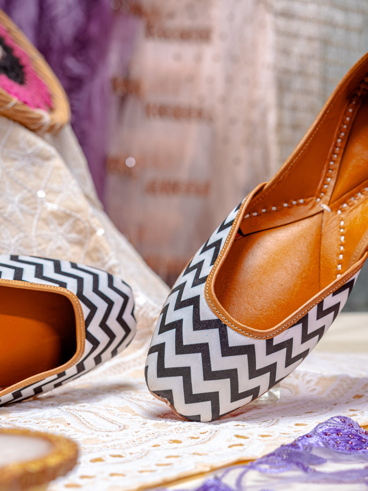 NR By Nidhi Rathi Women embroidered Mojaris- Black