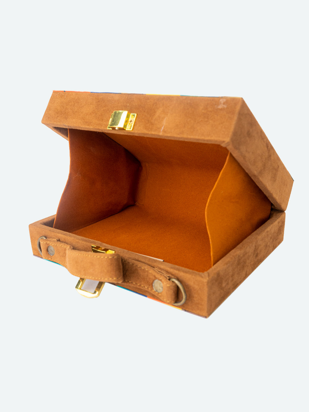 Nidhi_Rathi_Black_Orange_Printed_Box_Clutch